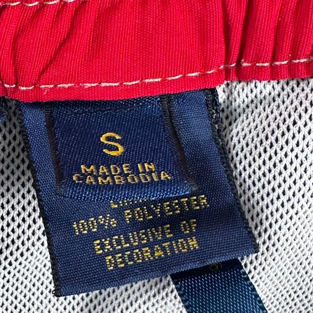 Polo Ralph Lauren Mens Navy Blue Cargo Swim Trunks Shorts Size Small Red Pony